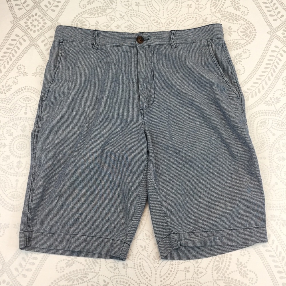J Crew Factory Blue Striped Shorts, 30